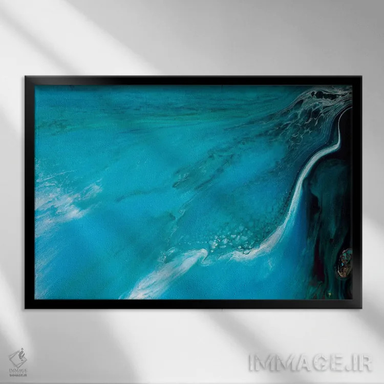 تابلو فراتر رفتن در خلیج کوچک اثر آنتوانل - نمای قابدار مشکی