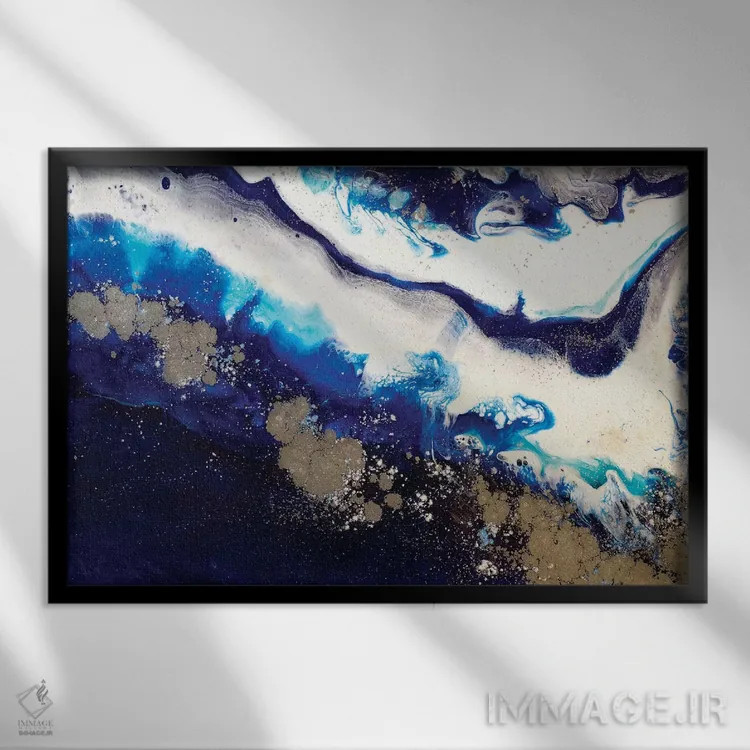 تابلو بندر سیدنی اثر آنتوانل - نمای قابدار مشکی