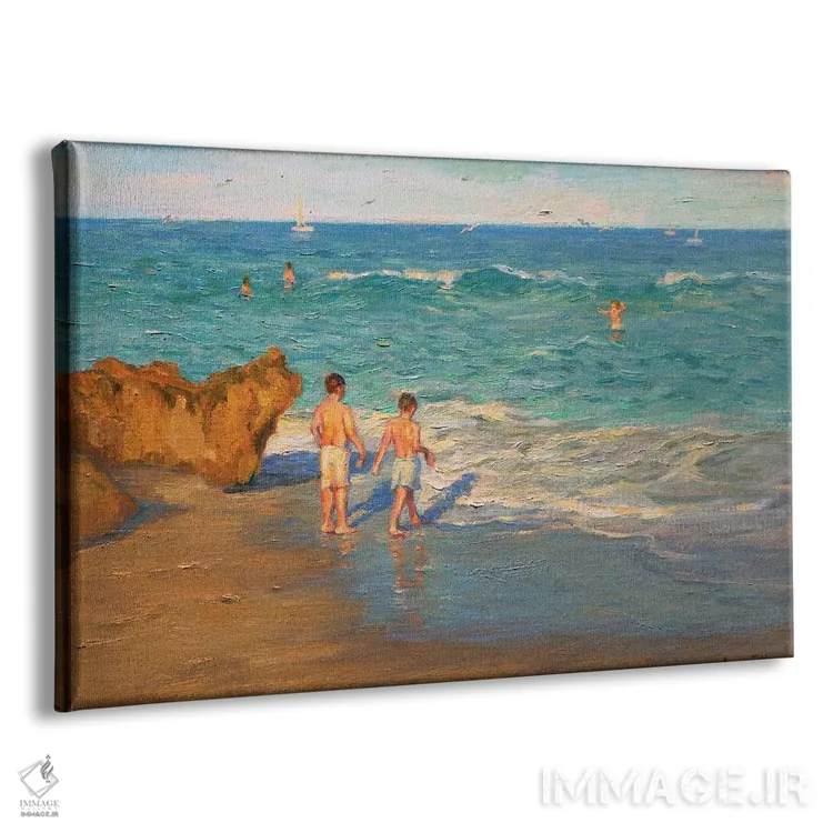 تابلو پسران ساحلی اثر آرونا رائو - نمای پرسپکتیو محصول