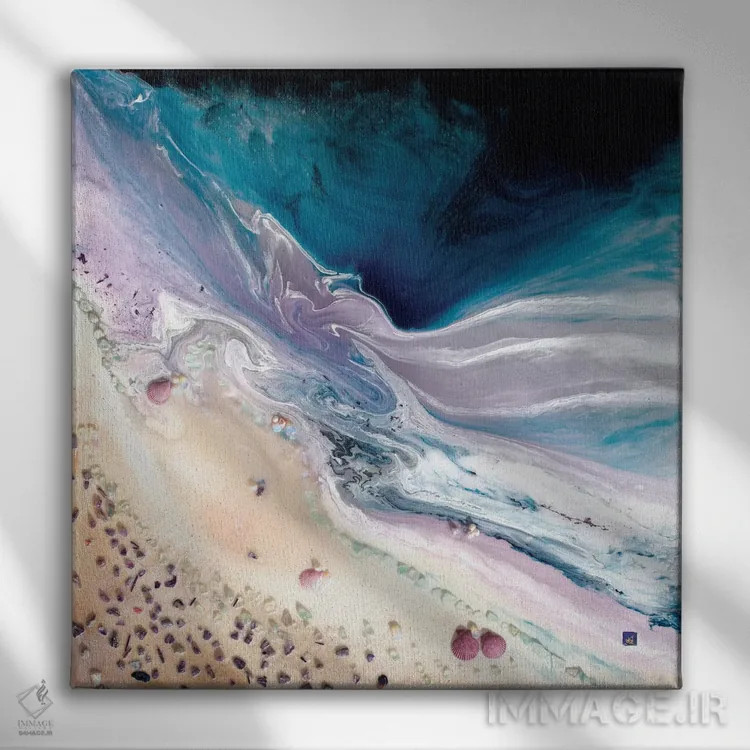 تابلو آسمان بنفش در گرگومیش اثر آنتوانل - نمای روبهرو روی دیوار