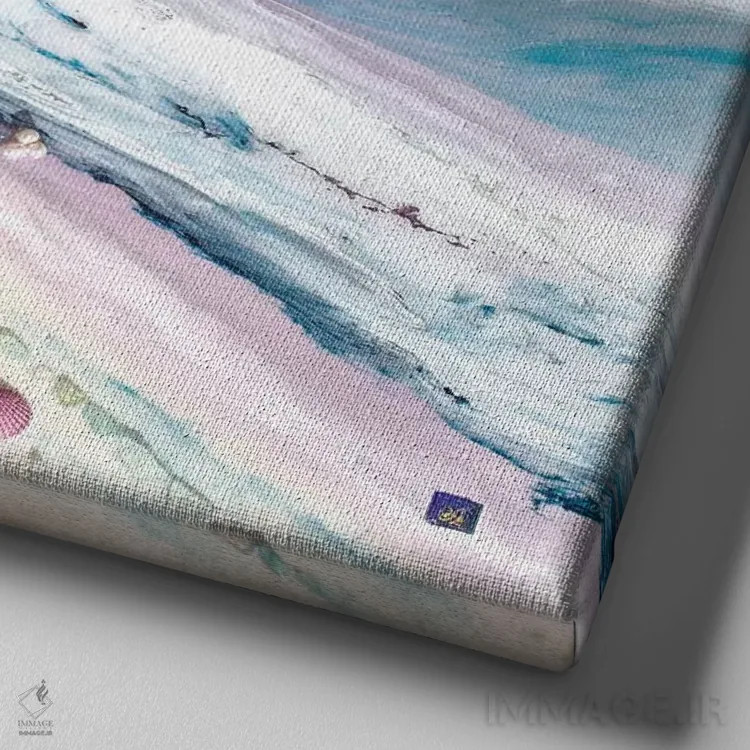 تابلو آسمان بنفش در گرگومیش اثر آنتوانل - نمای نزدیک بافت بوم