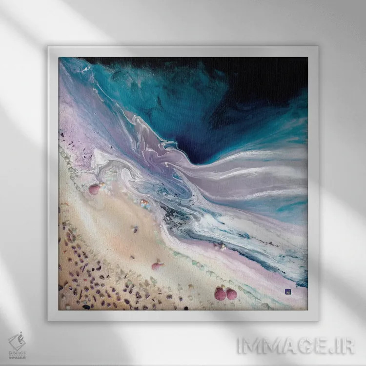 تابلو آسمان بنفش در گرگومیش اثر آنتوانل - نمای قابدار سفید