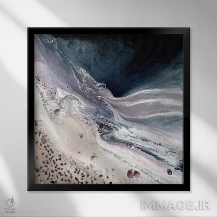 تابلو آسمان مخملی خنثی اثر آنتوانل - نمای قابدار مشکی