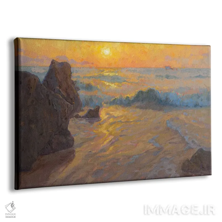 تابلو شور و شوق طلایی اثر آرونا رائو - نمای پرسپکتیو محصول