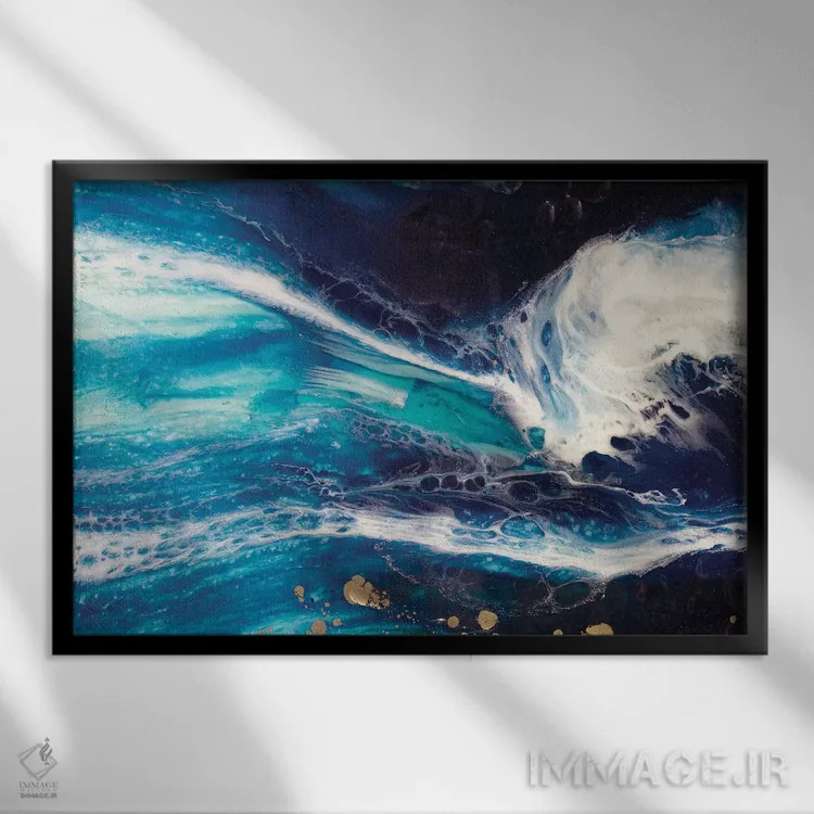 تابلو پاندورای آبی ژرف اثر آنتوانل - نمای قابدار مشکی