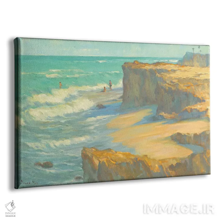 تابلو سواحل صخرهای اثر آرونا رائو - نمای پرسپکتیو محصول