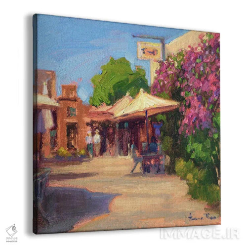 تابلو کافهٔ گل کاغذی اثر آرونا رائو - نمای پرسپکتیو محصول