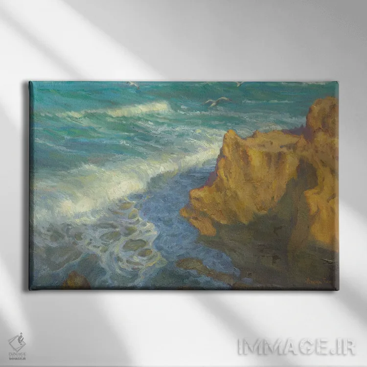 تابلو سمفونی دریا اثر آرونا رائو - نمای روبهرو روی دیوار