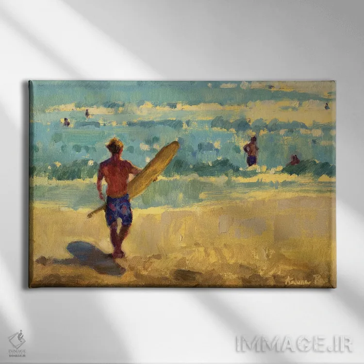 تابلو آغشته به آفتاب اثر آرونا رائو - نمای روبهرو روی دیوار