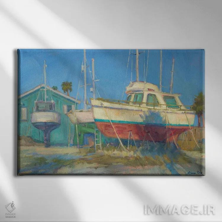 تابلو زبان قایقها (اصطلاحات قایقرانی) اثر آرونا رائو - نمای روبهرو روی دیوار