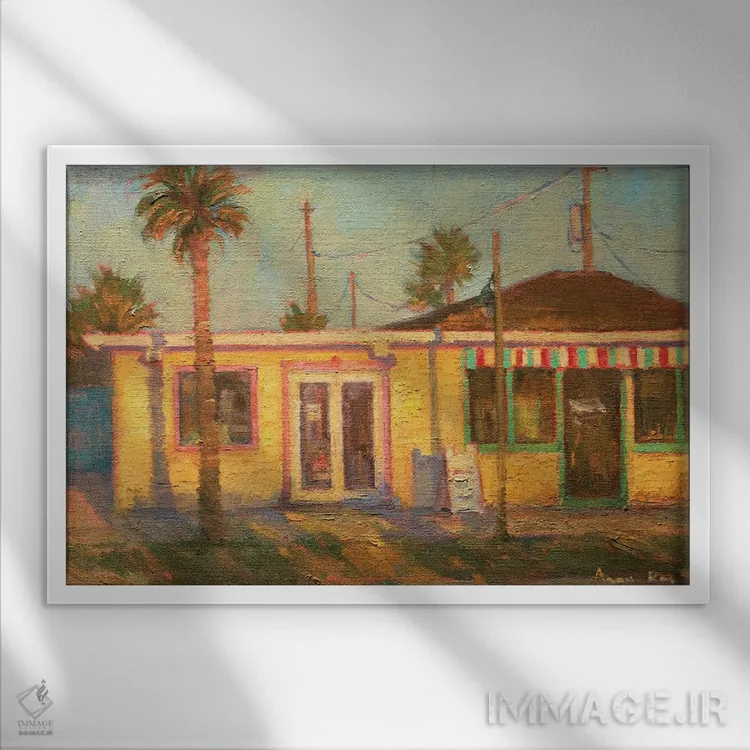 تابلو تخممرغ نیمرو (شکل خورشید) اثر آرونا رائو - نمای قابدار سفید