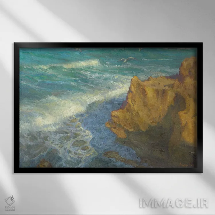 تابلو سمفونی دریا اثر آرونا رائو - نمای قابدار مشکی