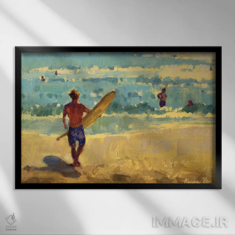 تابلو آغشته به آفتاب اثر آرونا رائو - نمای قابدار مشکی