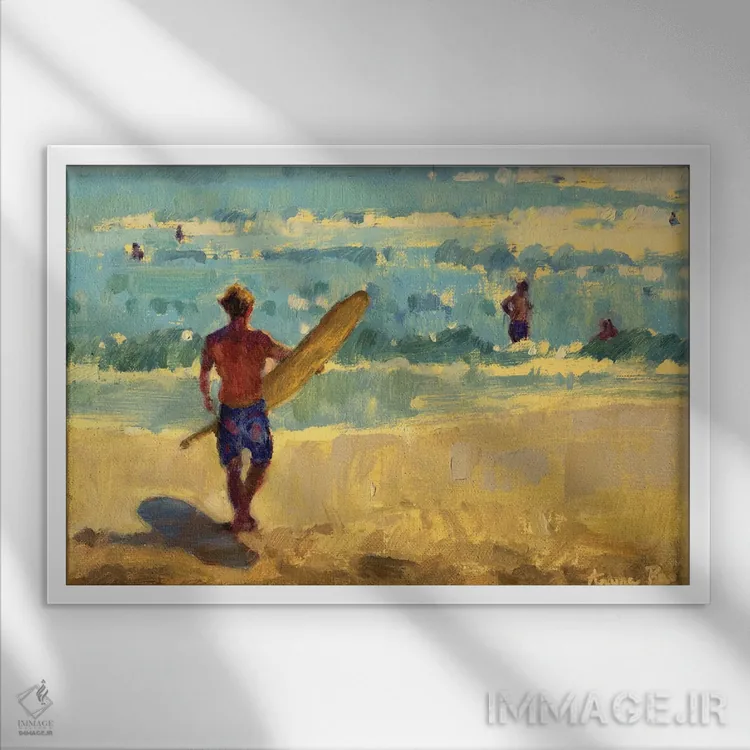 تابلو آغشته به آفتاب اثر آرونا رائو - نمای قابدار سفید