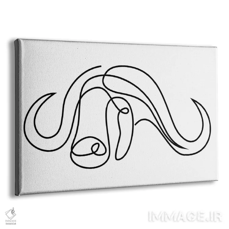 تابلو گاومیش تکخطی اثر ادیلوم - نمای پرسپکتیو محصول