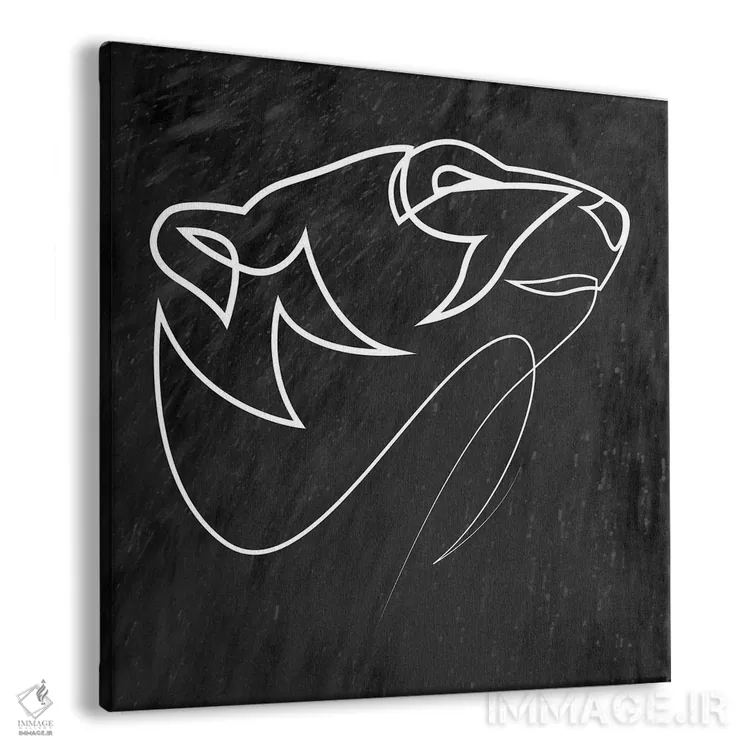 تابلو خرس قطبی مربع طبیعی اثر ادیلوم - نمای پرسپکتیو محصول