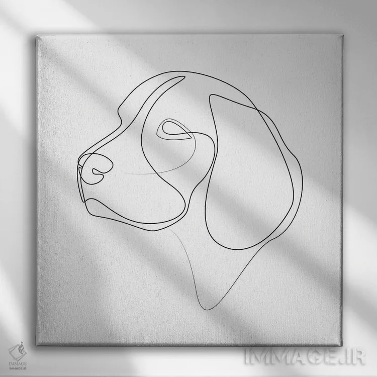 تابلو بیگل (نژاد سگ) اثر ادیلوم - نمای روبهرو روی دیوار