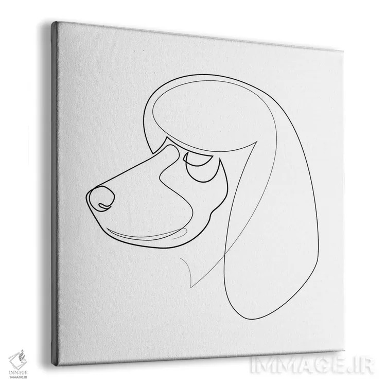 تابلو پودل (نژاد سگ) اثر ادیلوم - نمای پرسپکتیو محصول