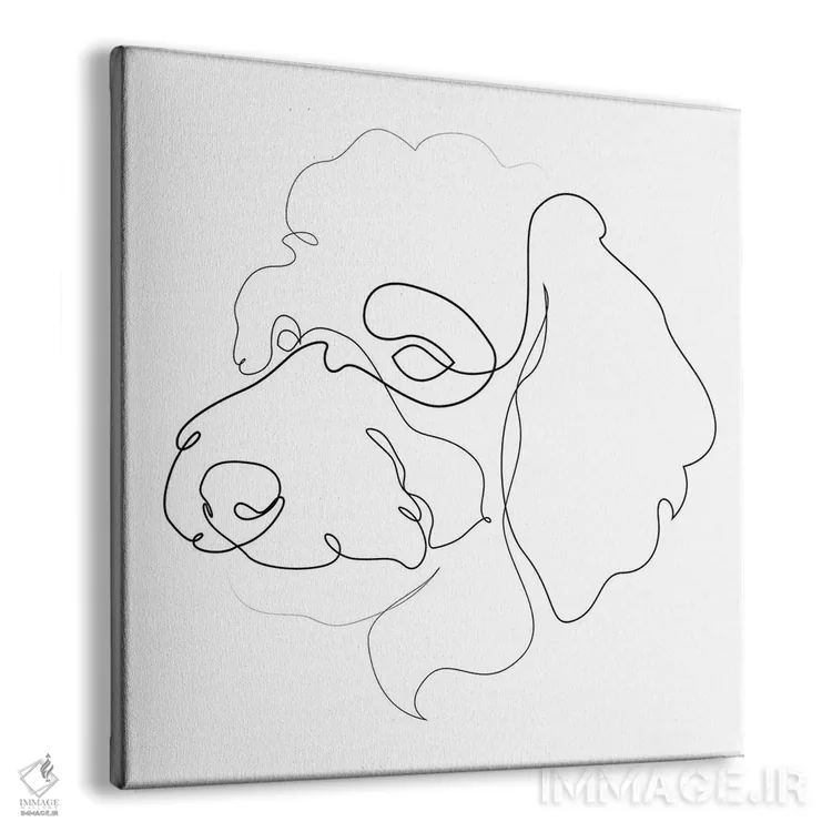 تابلو پودل ۲ (نژاد سگ) اثر ادیلوم - نمای پرسپکتیو محصول