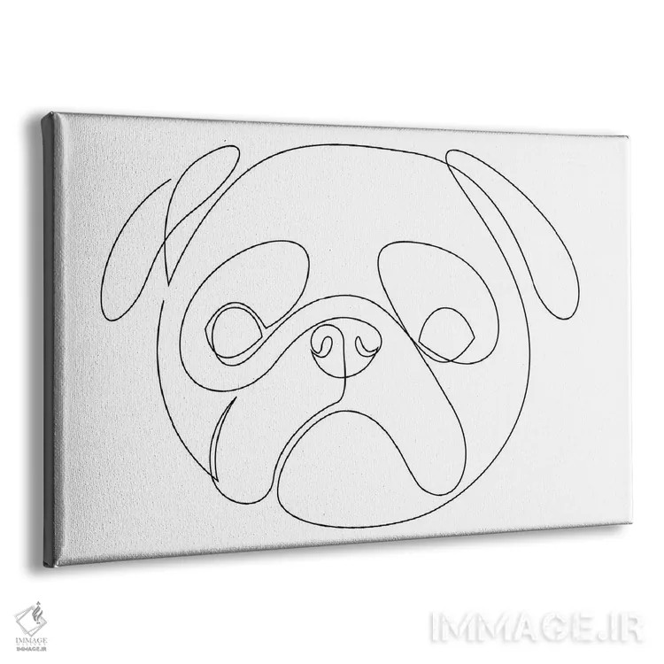 تابلو پاگ (نژاد سگ) اثر ادیلوم - نمای پرسپکتیو محصول