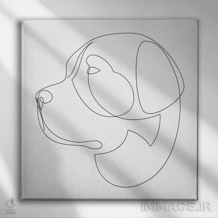 تابلو سنت برنارد (نژاد سگ) اثر ادیلوم - نمای روبهرو روی دیوار