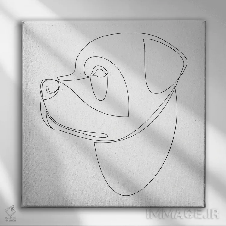 تابلو روتوایلر (نژاد سگ) اثر ادیلوم - نمای روبهرو روی دیوار