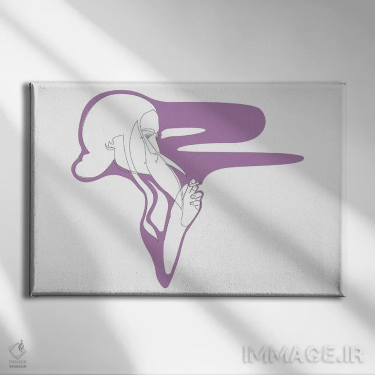 تابلو دود ارغوانی اثر ادیلوم - نمای روبهرو روی دیوار