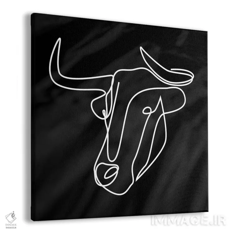 تابلو گاومیش مربع طبیعی اثر ادیلوم - نمای پرسپکتیو محصول