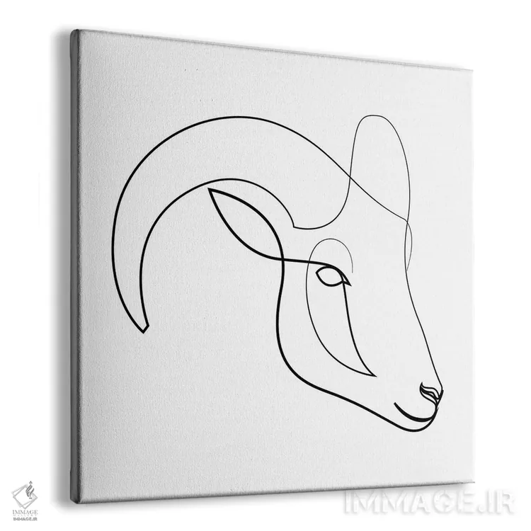 تابلو قوچ تکخطی اثر ادیلوم - نمای پرسپکتیو محصول