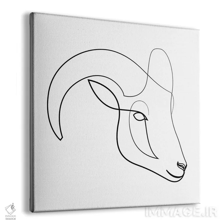 تابلو قوچ تکخطی اثر ادیلوم - نمای پرسپکتیو محصول