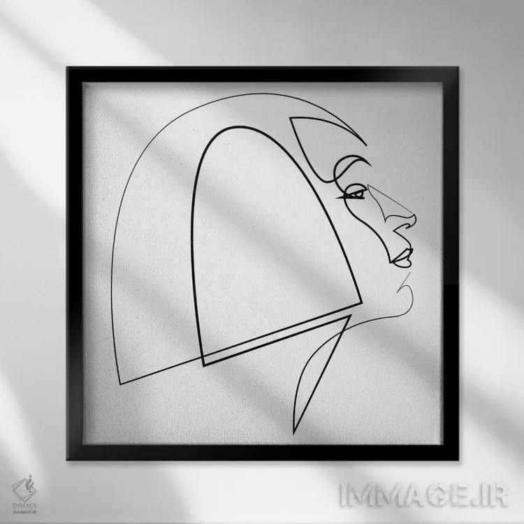 تابلو زدتایل (کد اختصاصی) اثر ادیلوم - نمای قابدار مشکی