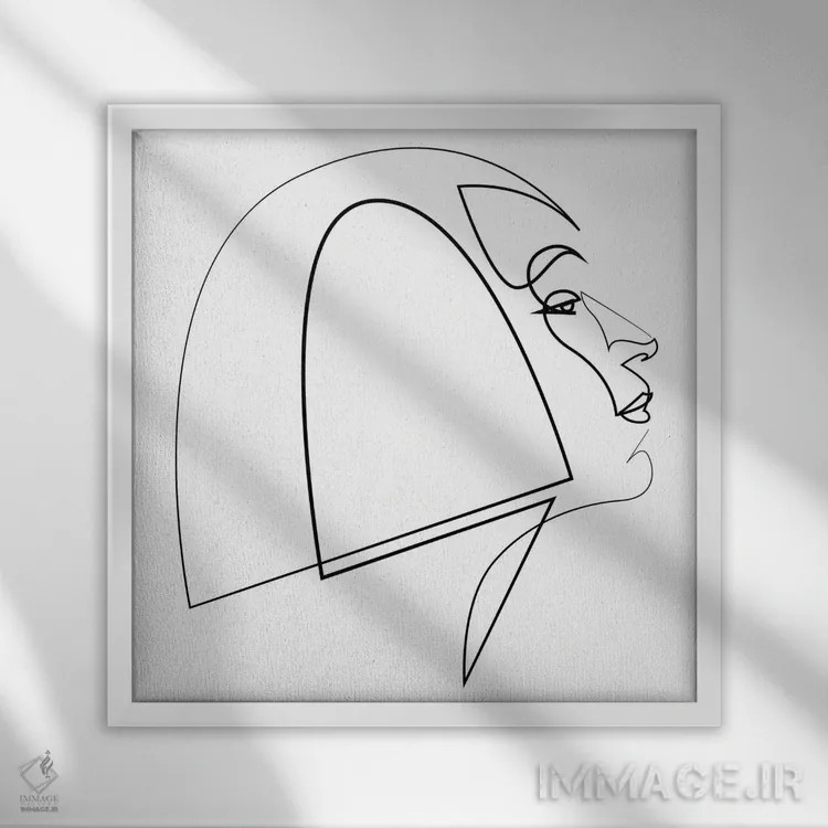 تابلو زدتایل (کد اختصاصی) اثر ادیلوم - نمای قابدار سفید