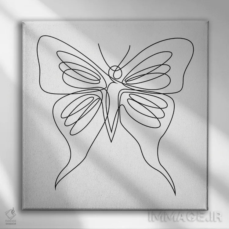 تابلو پروانه XIX LB3 اثر ادیلوم - نمای روبهرو روی دیوار