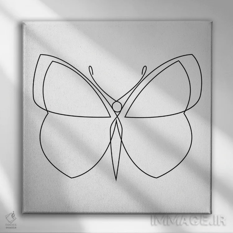 تابلو پروانه نوزدهم LB2 اثر ادیلوم - نمای روبهرو روی دیوار
