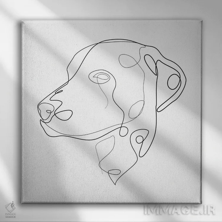 تابلو دالماتین (سگ) اثر ادیلوم - نمای روبهرو روی دیوار