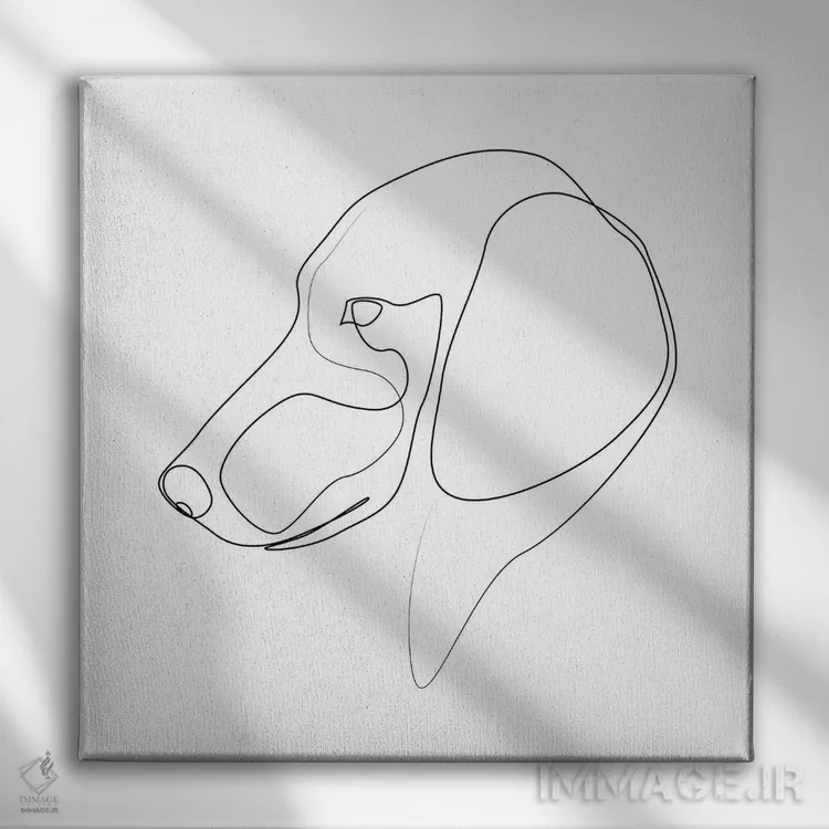 تابلو داشهوند (سگ) اثر ادیلوم - نمای روبهرو روی دیوار