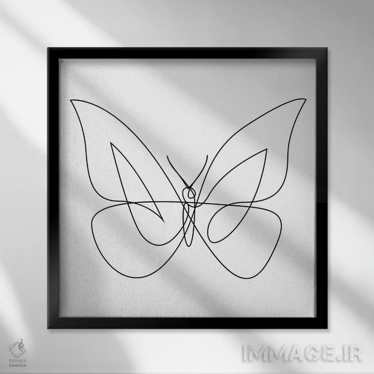 تابلو پروانه XIX LB4 اثر ادیلوم - نمای قابدار مشکی
