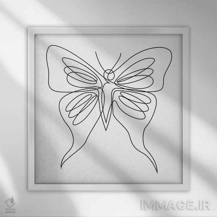 تابلو پروانه XIX LB3 اثر ادیلوم - نمای قابدار سفید