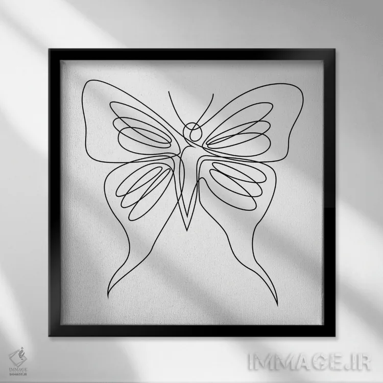 تابلو پروانه XIX LB3 اثر ادیلوم - نمای قابدار مشکی