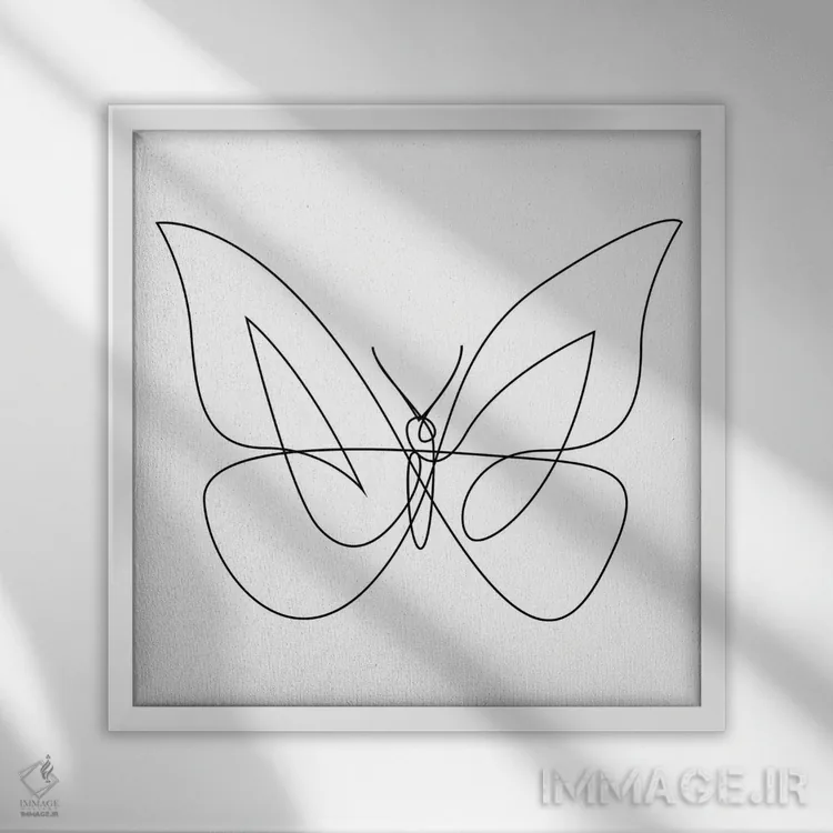 تابلو پروانه XIX LB4 اثر ادیلوم - نمای قابدار سفید