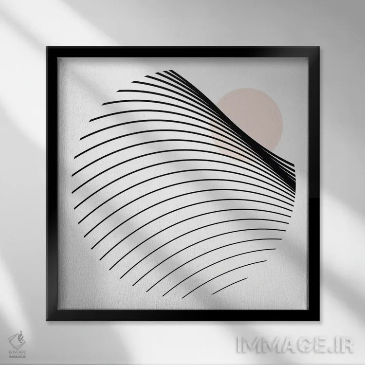 تابلو غروب G CCXI اثر ادیلوم - نمای قابدار مشکی