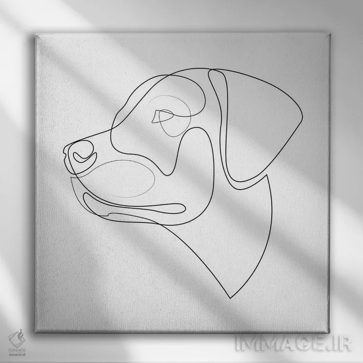 تابلو لبرادور رتریور (سگ) اثر ادیلوم - نمای روبهرو روی دیوار