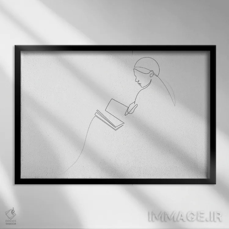 تابلو غوطهوری اثر ادیلوم - نمای قابدار مشکی