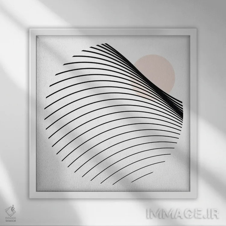 تابلو غروب G CCXI اثر ادیلوم - نمای قابدار سفید