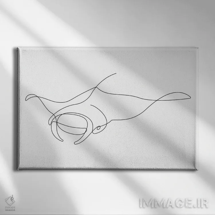 تابلو پرستوی دریایی (مانتا ری) اثر ادیلوم - نمای روبهرو روی دیوار