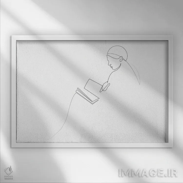 تابلو غوطهوری اثر ادیلوم - نمای قابدار سفید