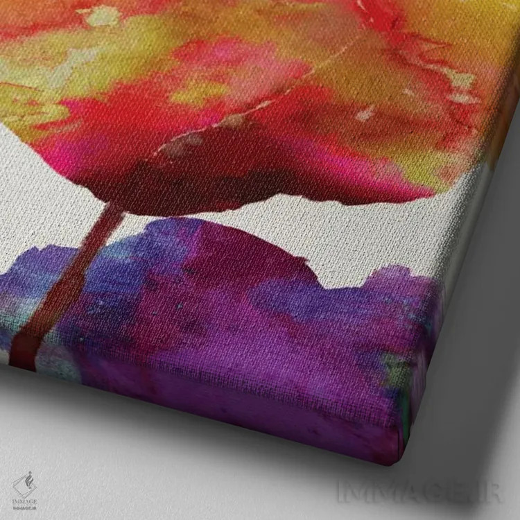 تابلو در اوج شکوفایی I اثر ونسا آستین - نمای نزدیک بافت بوم