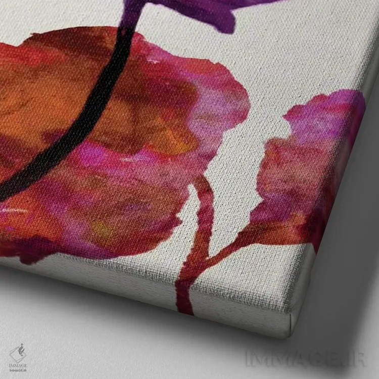 تابلو در اوج شکوفایی II اثر ونسا آستین - نمای نزدیک بافت بوم