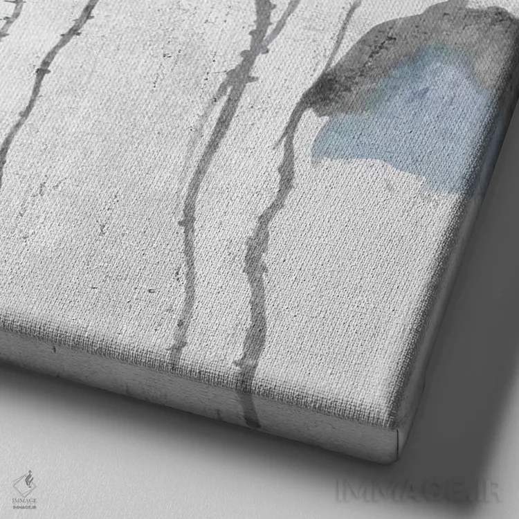 تابلو دوستان نیلی II اثر ونسا آستین - نمای نزدیک بافت بوم