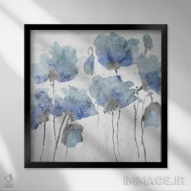 تابلو دوستان نیلی II اثر ونسا آستین - نمای قابدار مشکی